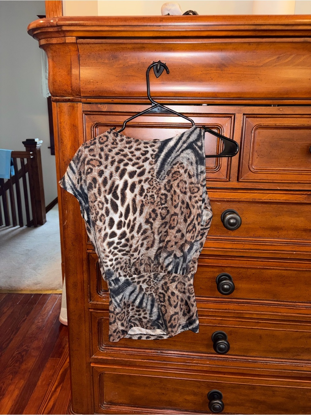 Poetry Animal Print One Shoulder Top Size Small - Picture 3 of 7